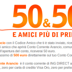 conto corrente arancio 50 euro